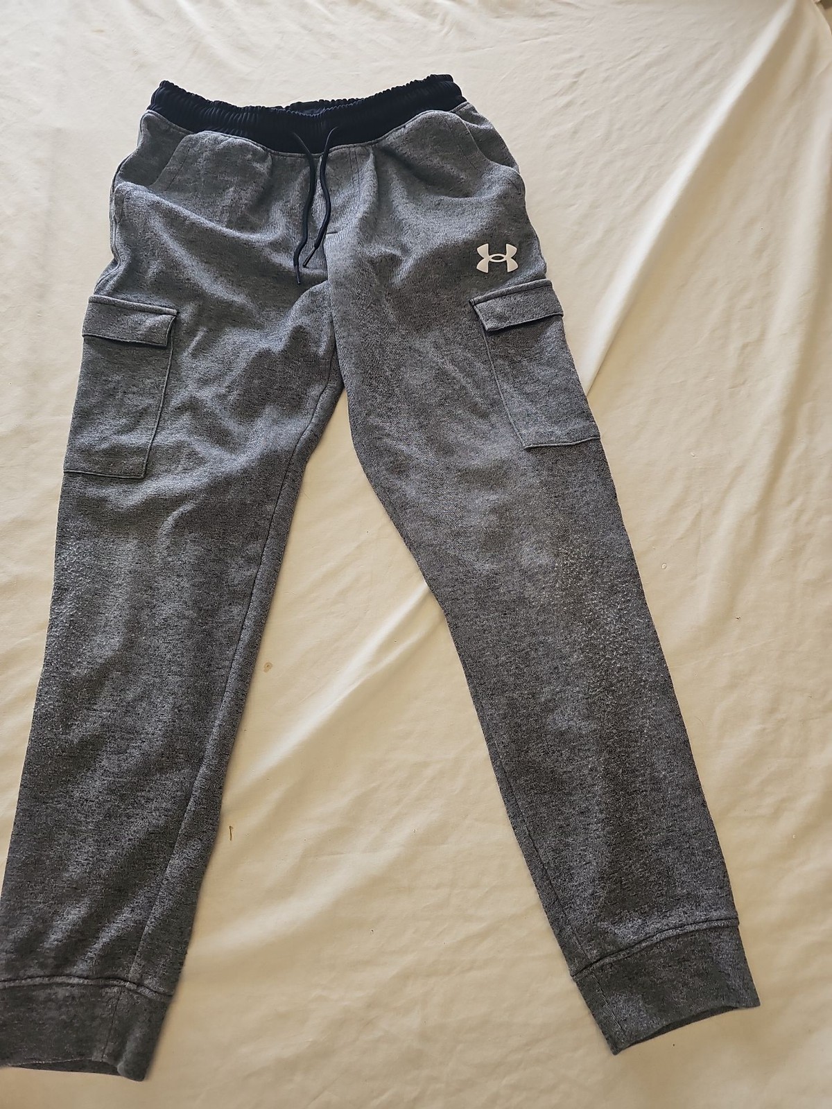 Under Armour Youth Loose Fit Cargo Joggers in Charcoal Grey 404 - Image 9