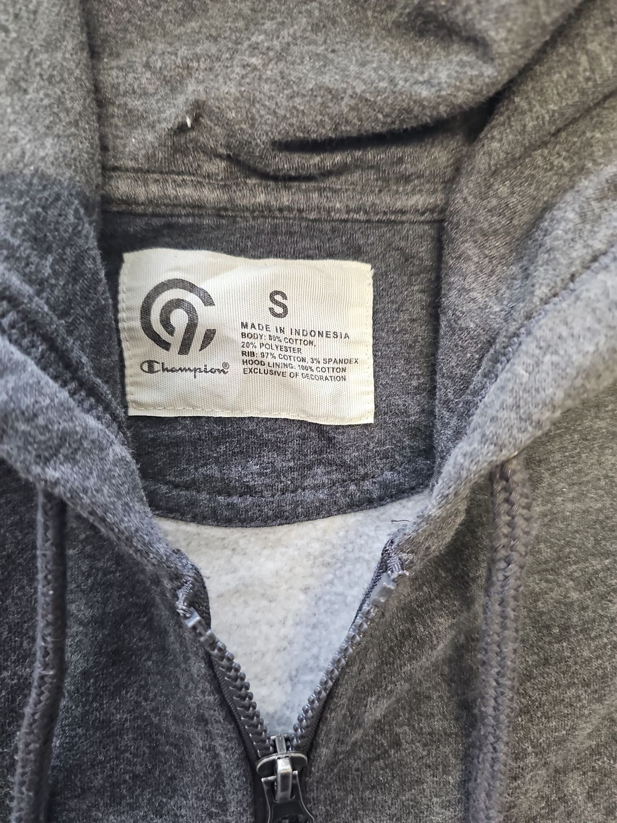 Champion C9 Men’s Charcoal Grey Full Zip Hoodie Size S G588