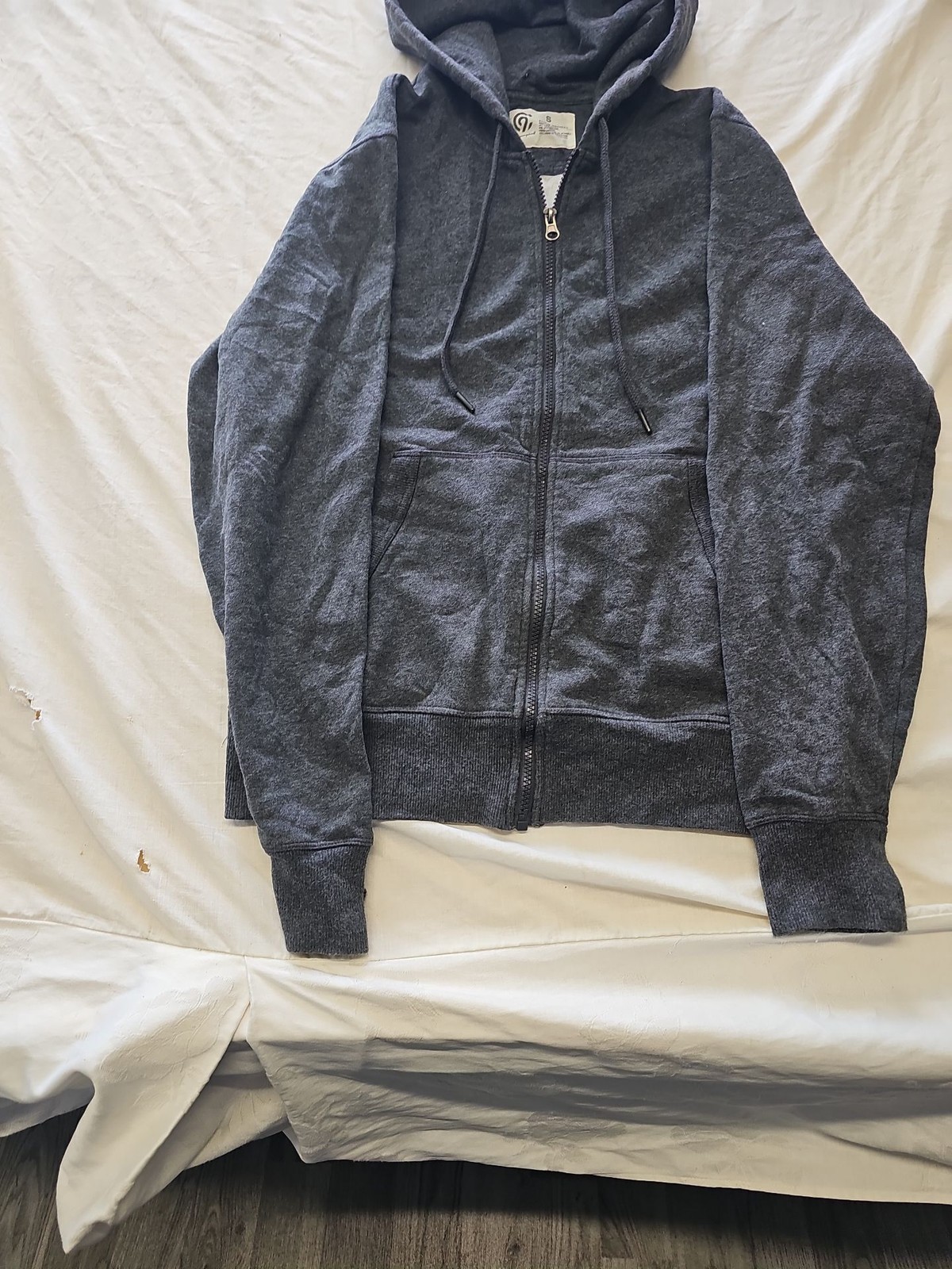 Champion C9 Men's Charcoal Grey Full Zip Hoodie Size S G588 - Image 3