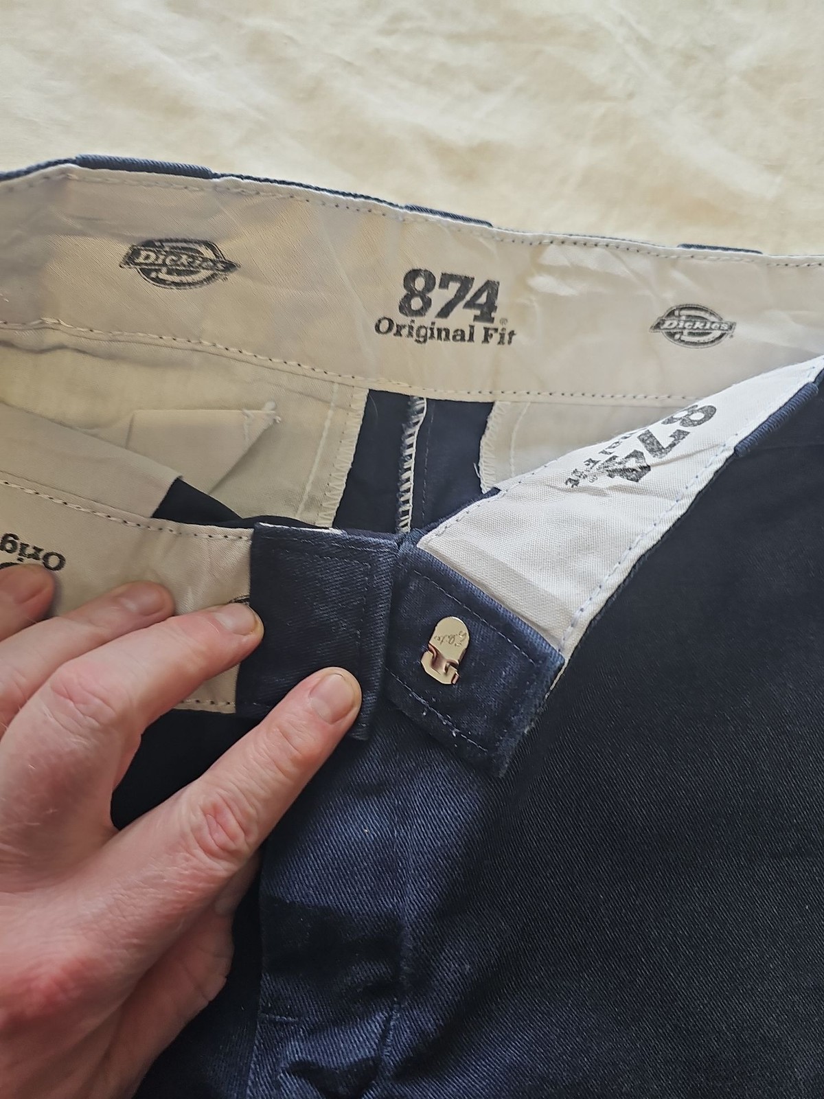 Dickies 874 Original Fit Work Trousers Navy Blue W28 L29 E627