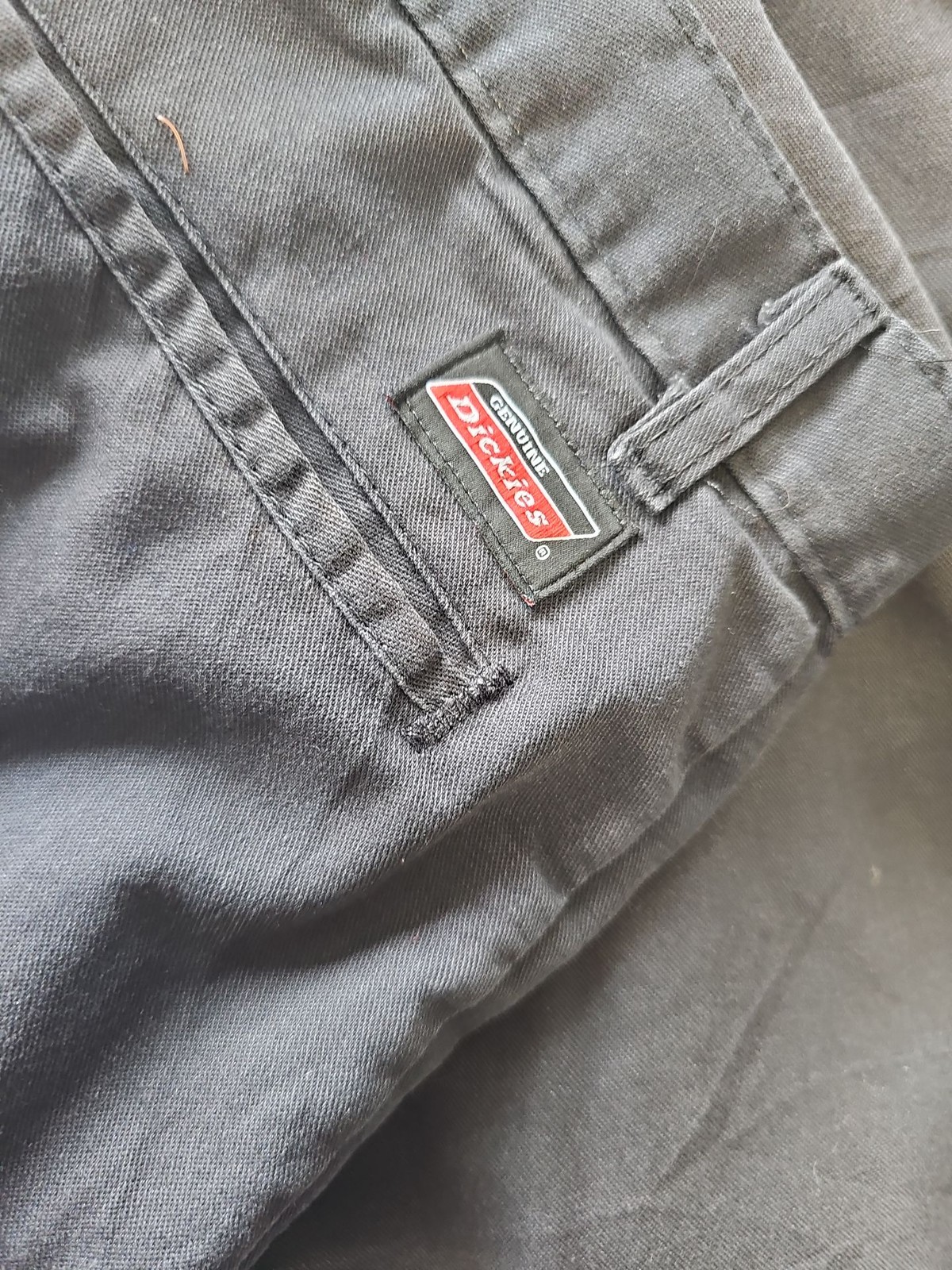 Genuine Dickies Men’s Black Double Knee Work Pants W42 L29 I621