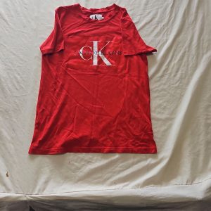 Calvin Klein Jeans Red Logo Graphic T-Shirt Small I607