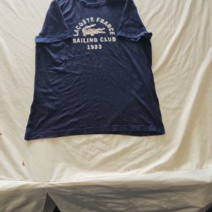 Vintage Lacoste France Sailing Club 1933 Navy Graphic T-Shirt 5r I610