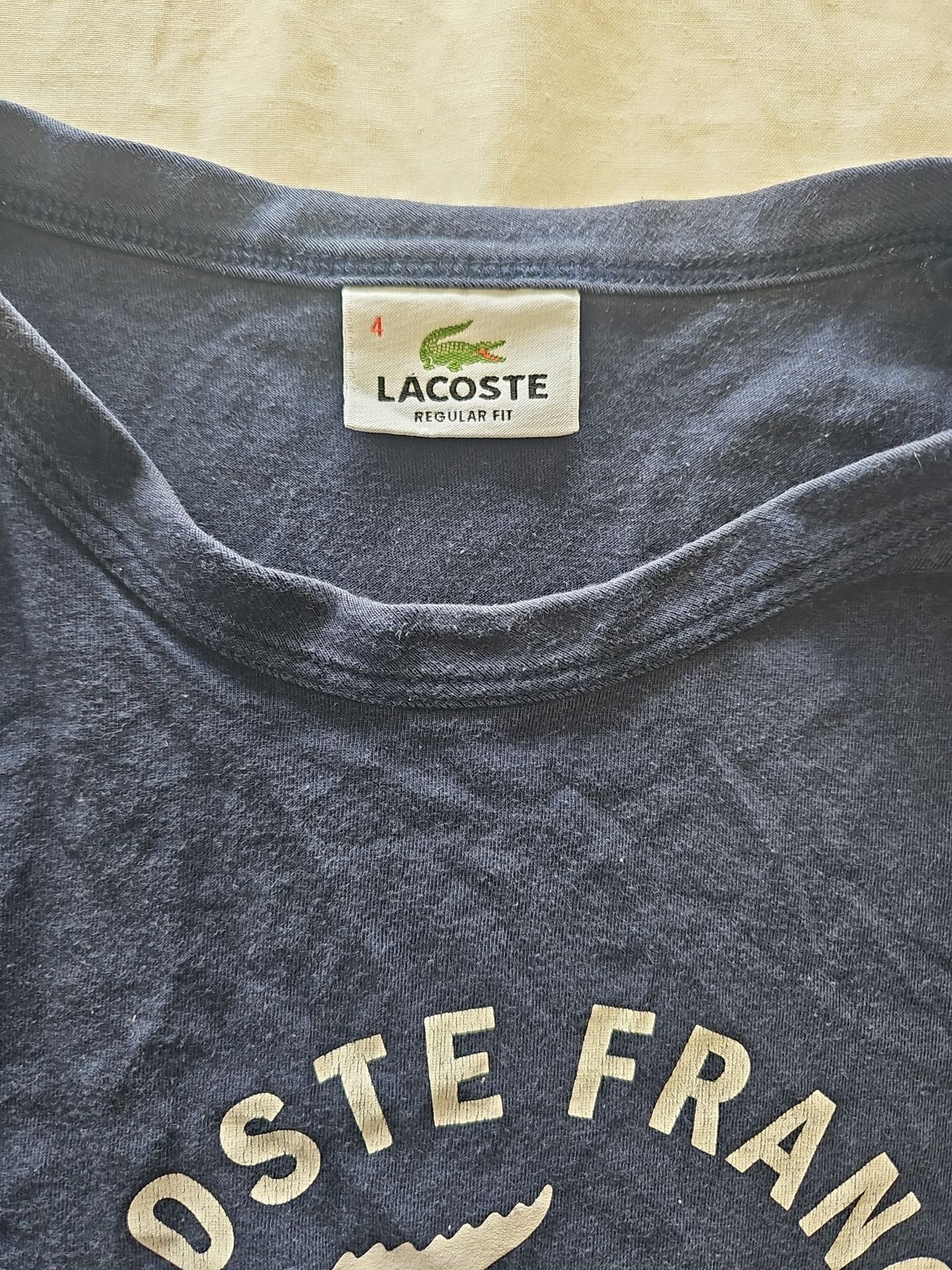 Vintage Lacoste France Sailing Club 1933 Navy Graphic T-Shirt 5r I610