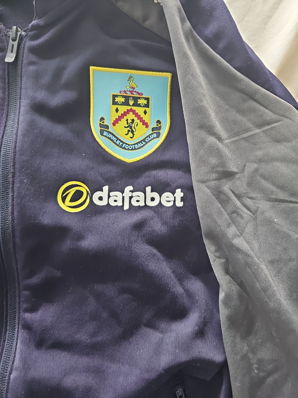 Puma Burnley FC Training Track Jacket Navy Grey Size L 399 - Image 8