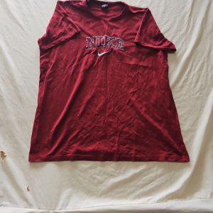 Vintage Nike Embroidered Spellout T-Shirt 3XL Maroon I611