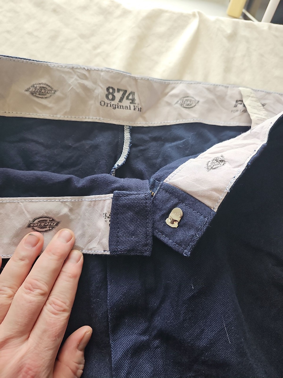 Dickies 874 Original Fit Work Pants Navy Blue w48 l30 I613
