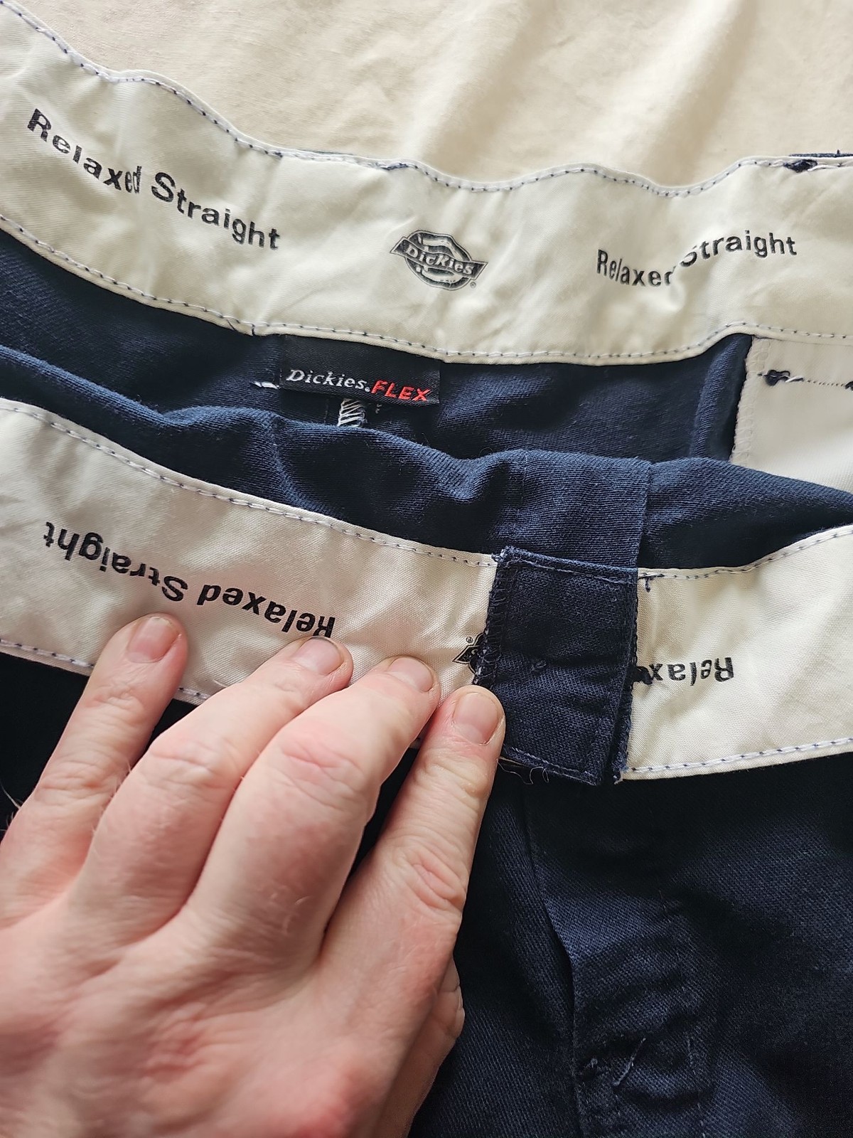 Dickies Flex Relaxed Straight Cargo Trousers in Navy Blue W42 L31 i614