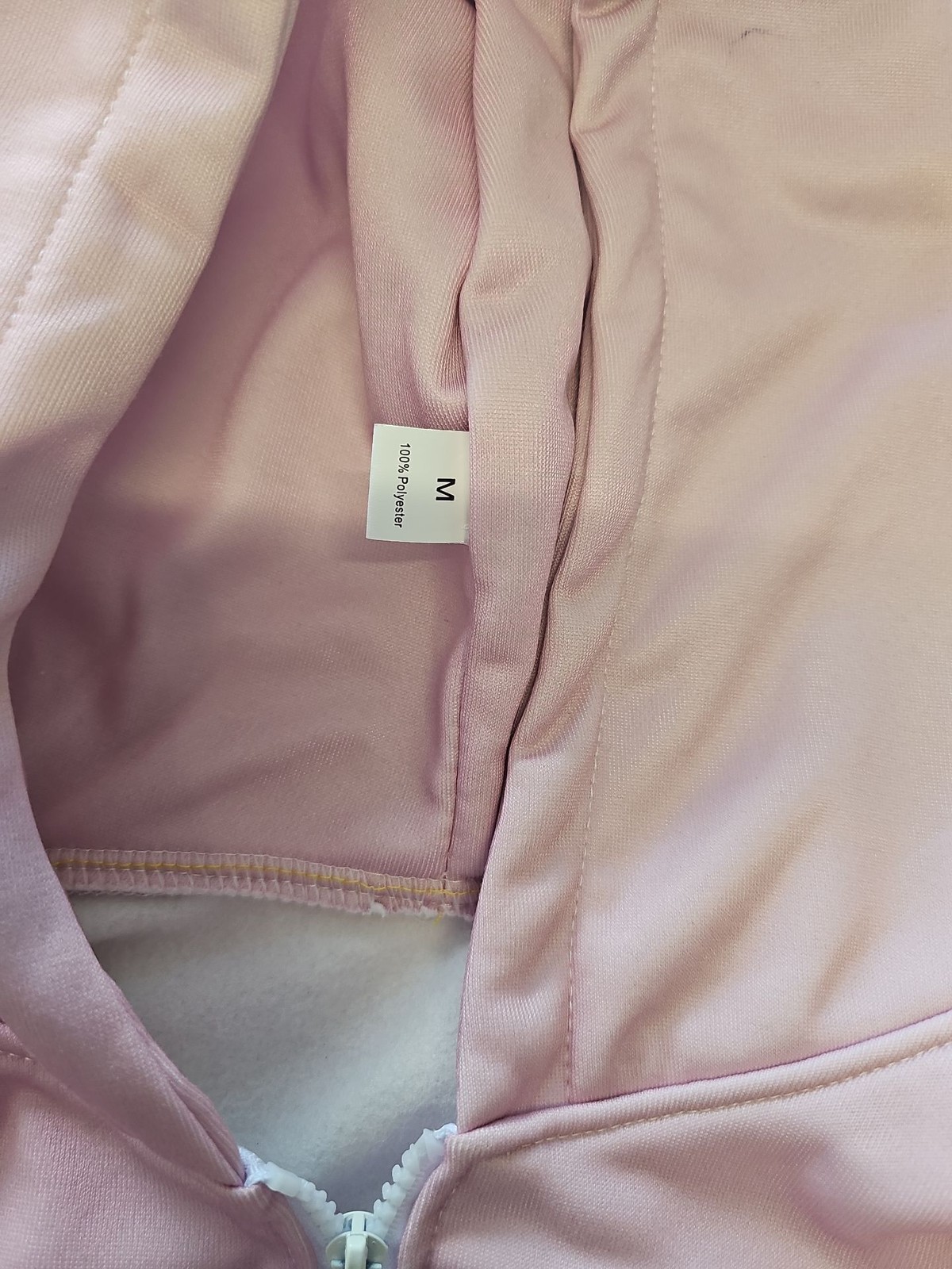 After The Saints Pink Y2K Style Zip-Up Hoodie Medium J652