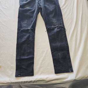 Levi's 512 Slim Taper Distressed Black Jeans W36 L32 J565