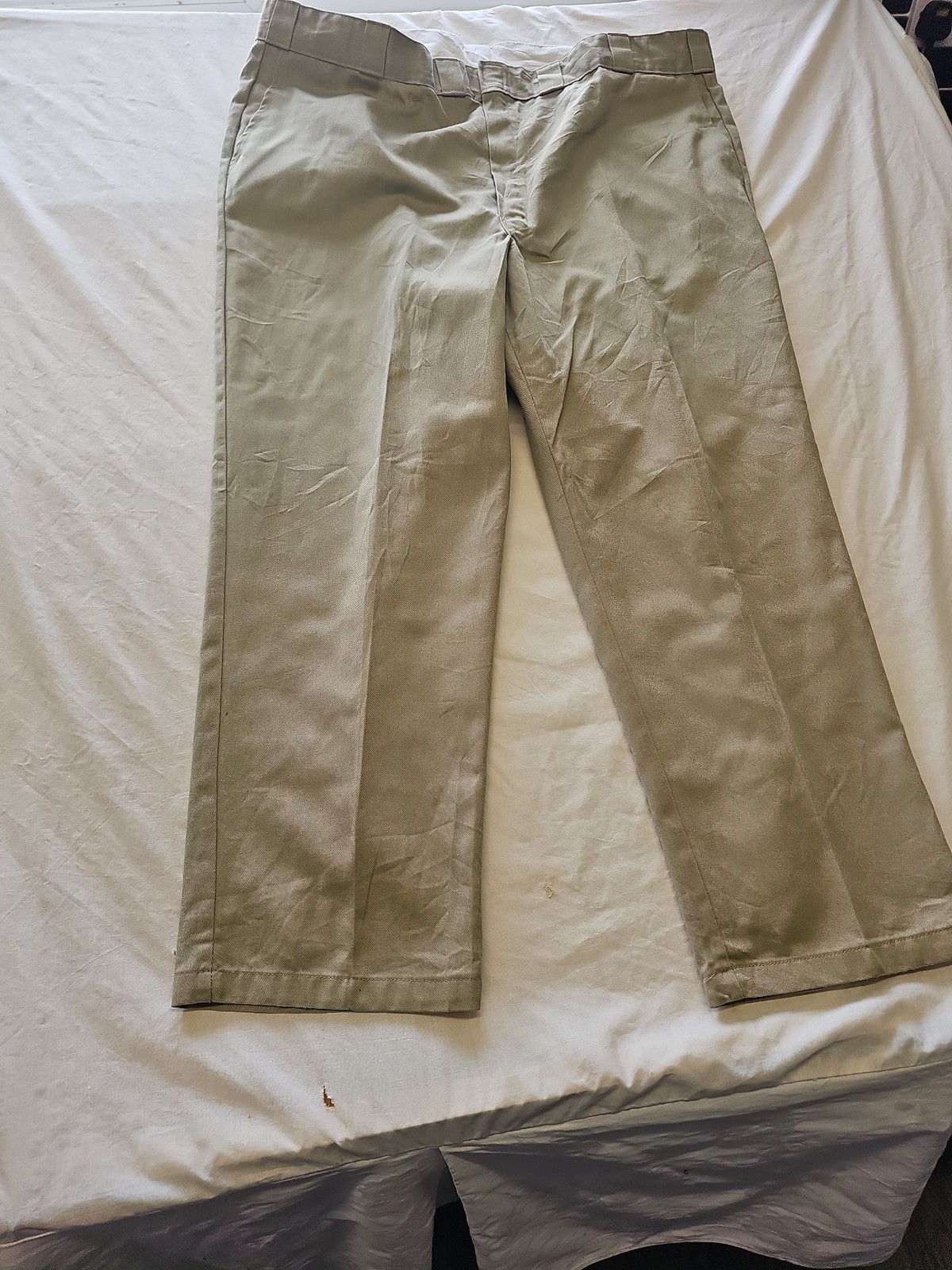Vintage Dickies 874 Original Fit Work Pants in Khaki 46x30 J643 - Image 3