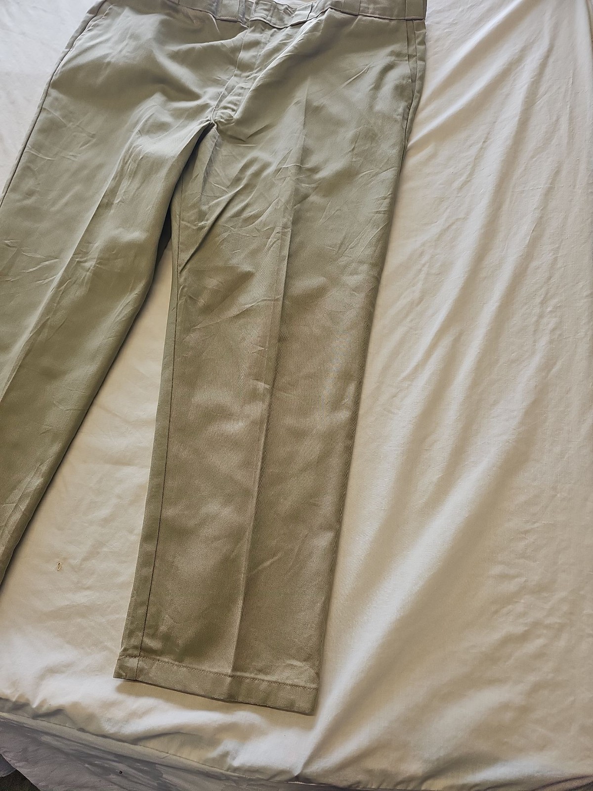 Vintage Dickies 874 Original Fit Work Pants in Khaki 46x30 J643 - Image 4