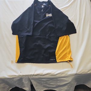 X-Grain Baseball Quarter-Zip Pullover Jacket Black/Yellow 2X J644