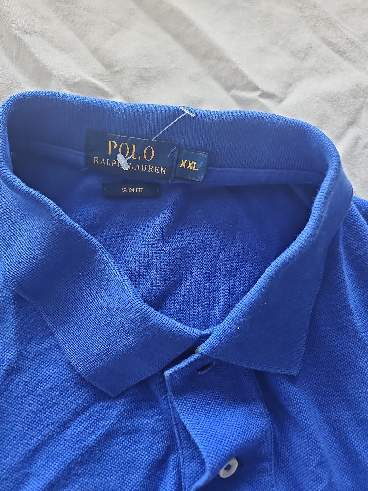 Polo Ralph Lauren Royal Blue Slim Fit Pique Polo Shirt XXL A440