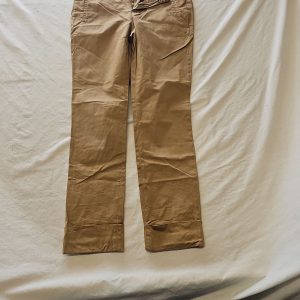 Massimo Dutti Tan Chino Trousers with Turn-Up Hem  393