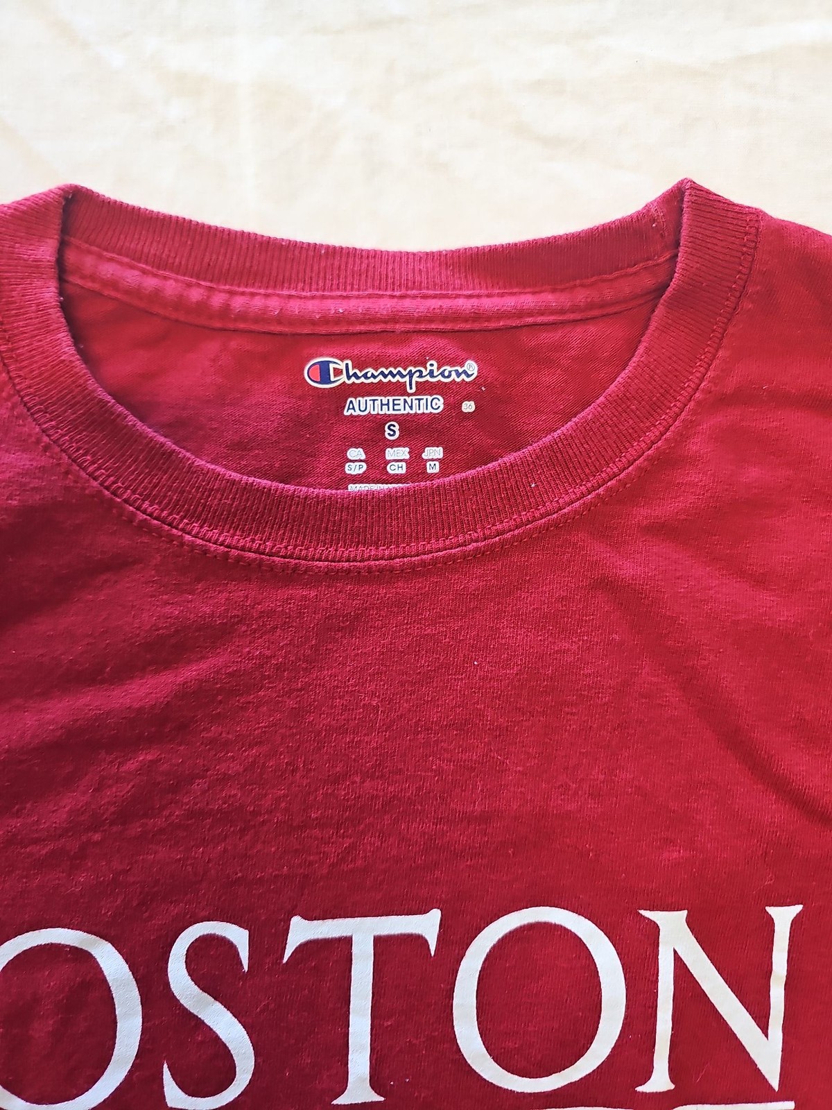 Champion Boston University Mom T-Shirt Crimson Red Small J649