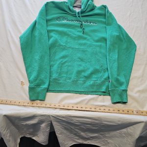Champion Teal Green Script Logo Pullover Hoodie usm E638