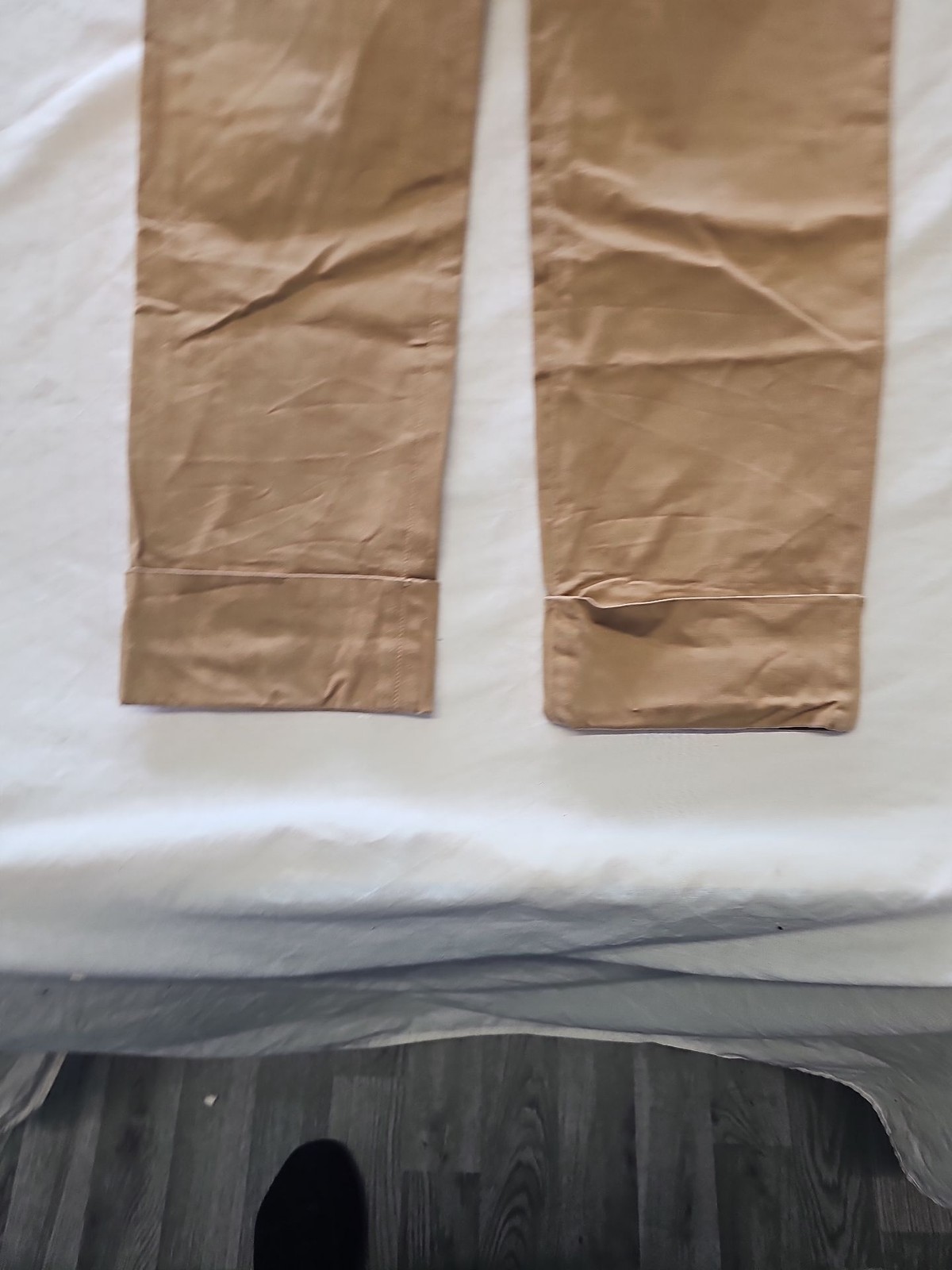 Massimo Dutti Tan Chino Trousers with Turn-Up Hem 393 - Image 9