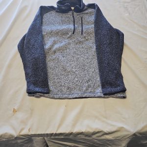 Woolrich Men's Heathered Grey Quarter-Zip Fleece Pullover XXL M701