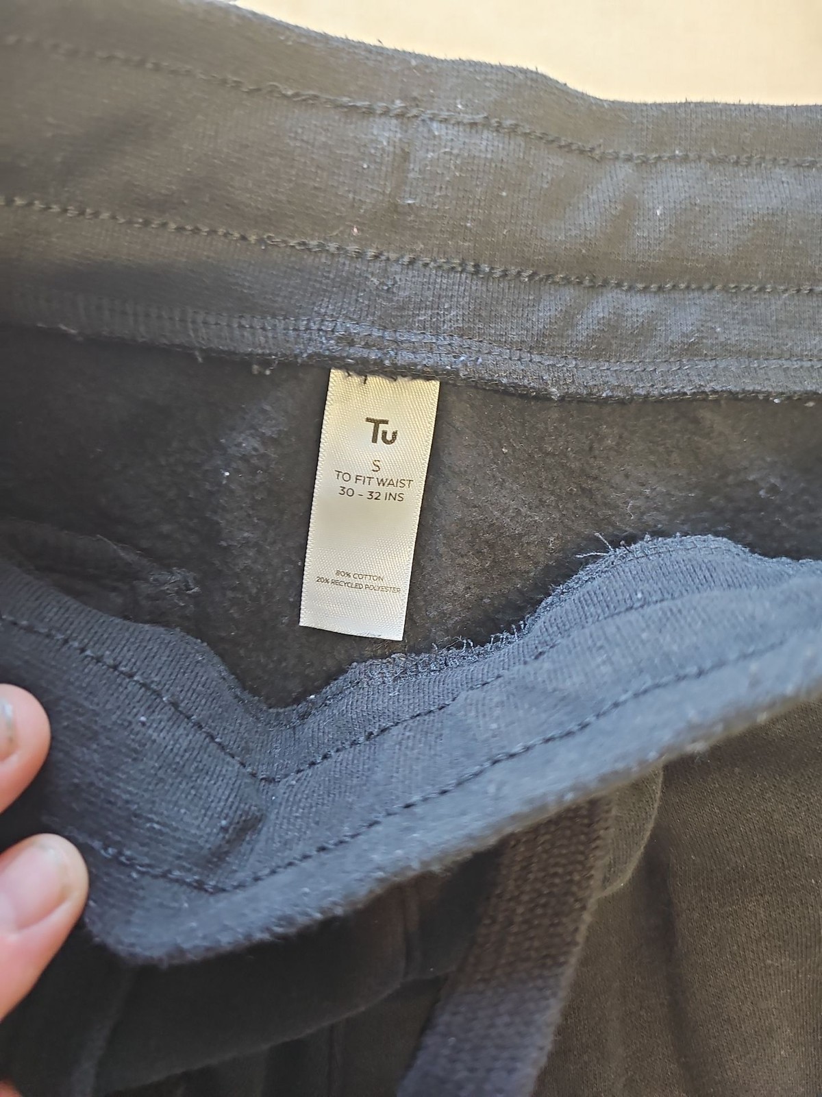 Tu Men’s Black Fleece Sweat Shorts – Size S (30-32″) M705