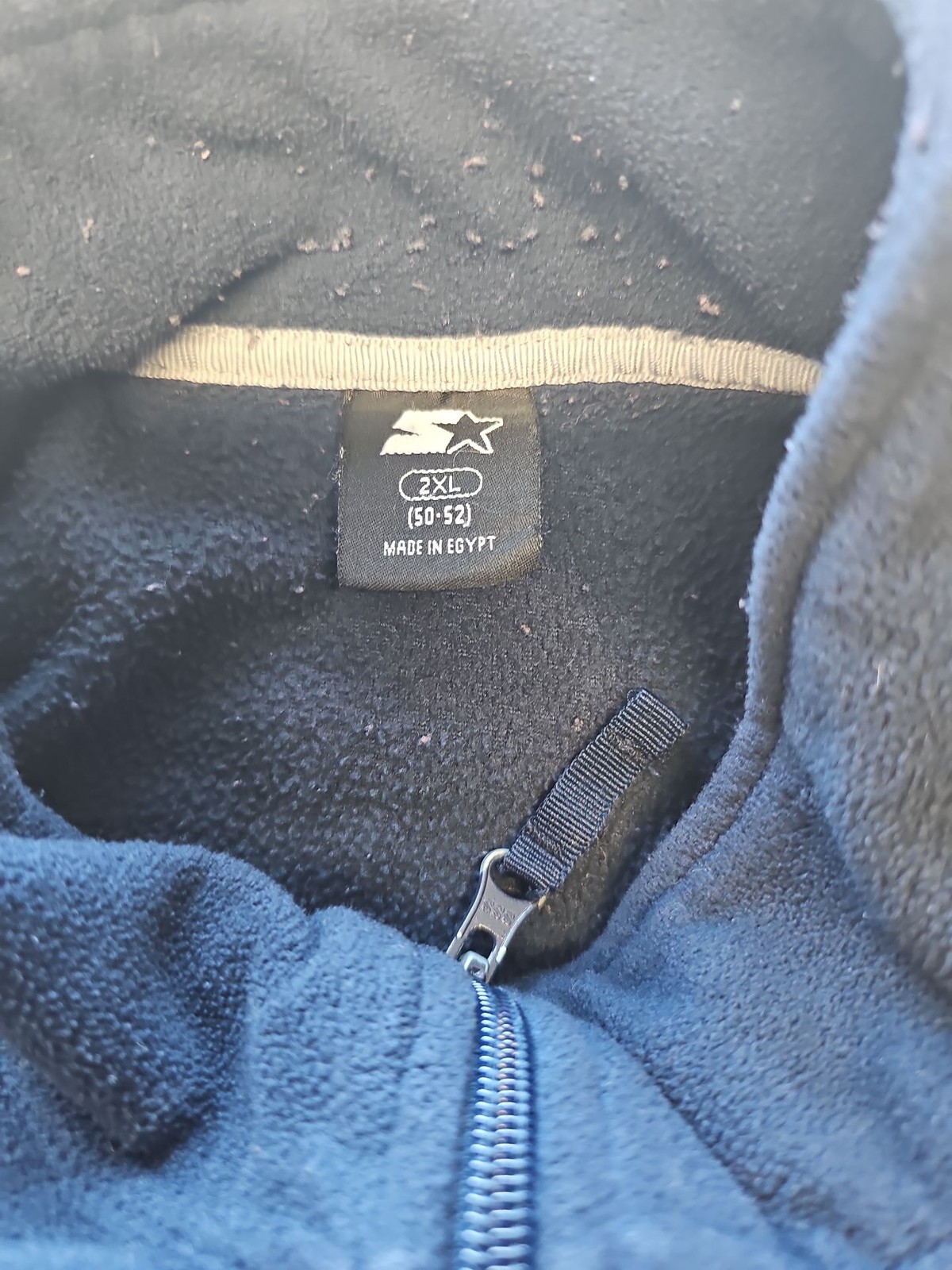 Vintage Starter Men’s Navy Blue Full-Zip Fleece Jacket 2XL N707