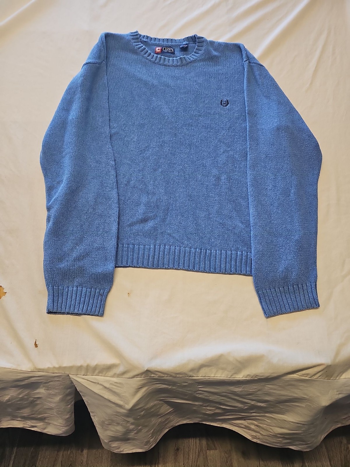 Chaps Blue Crewneck Knit Cotton Sweater XXL N713