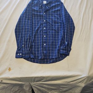 Samuel Windsor Navy Check Cotton Shirt - Large M696