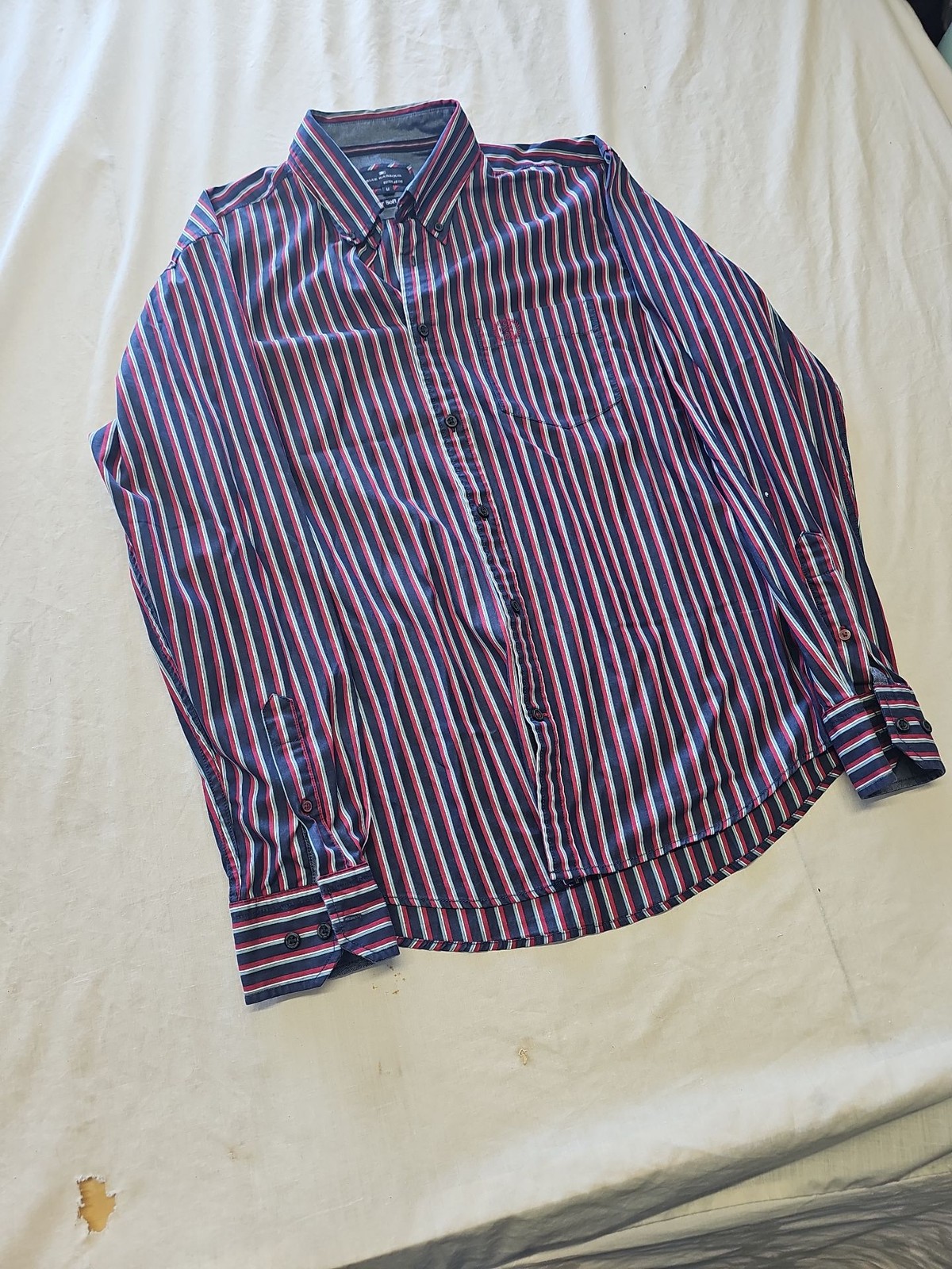 Blue Harbour Men's Multi-Color Striped Regular Fit Cotton Shirt M M698 - Image 3