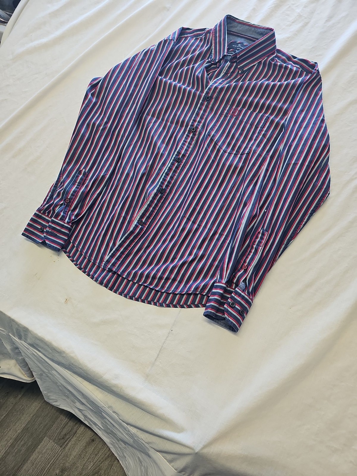 Blue Harbour Men's Multi-Color Striped Regular Fit Cotton Shirt M M698 - Image 4
