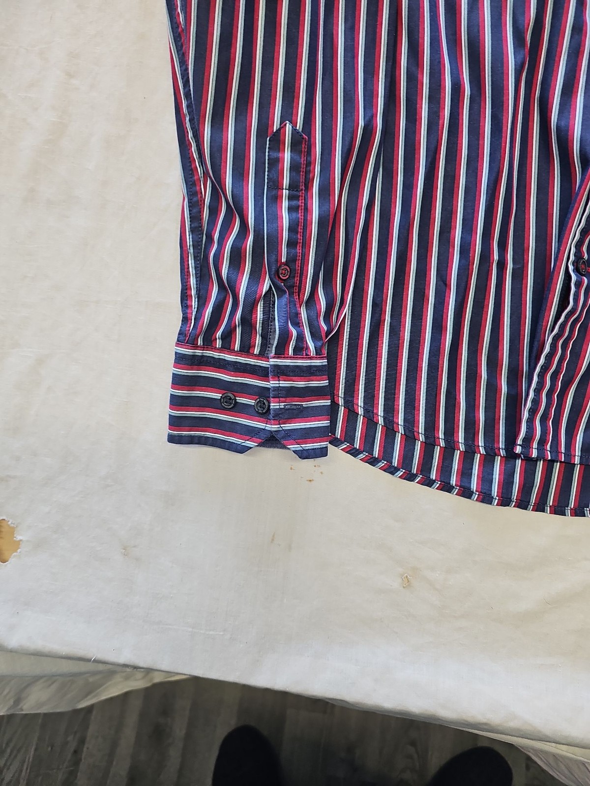 Blue Harbour Men's Multi-Color Striped Regular Fit Cotton Shirt M M698 - Image 6