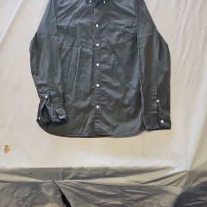 River Island Men's Slim Fit Charcoal Grey Button-Down Shirt M M699