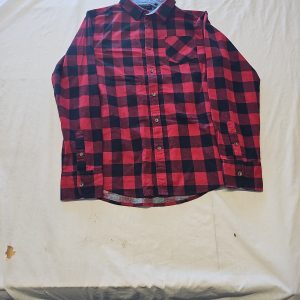 Brave Soul London Red and Black Buffalo Check Flannel Shirt M L691