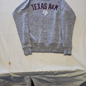 Champion Texas A&M Grey Heather Raglan Sweatshirt S L693