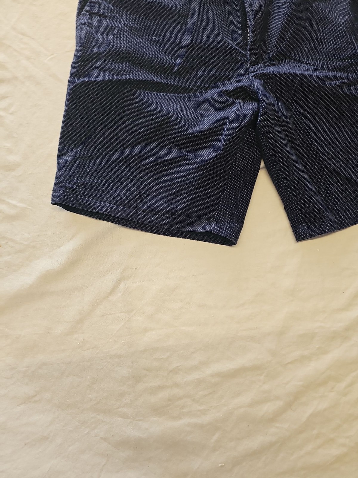 Burton Menswear Navy Textured Micro-Dot Chino Shorts Size 34 392 - Image 8