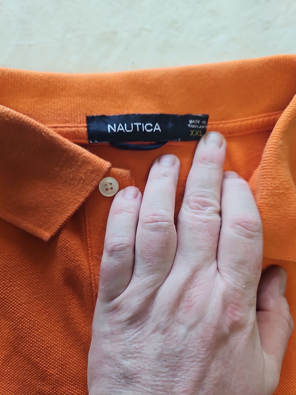Nautica Burnt Orange Piqué Polo Shirt – XXL K672
