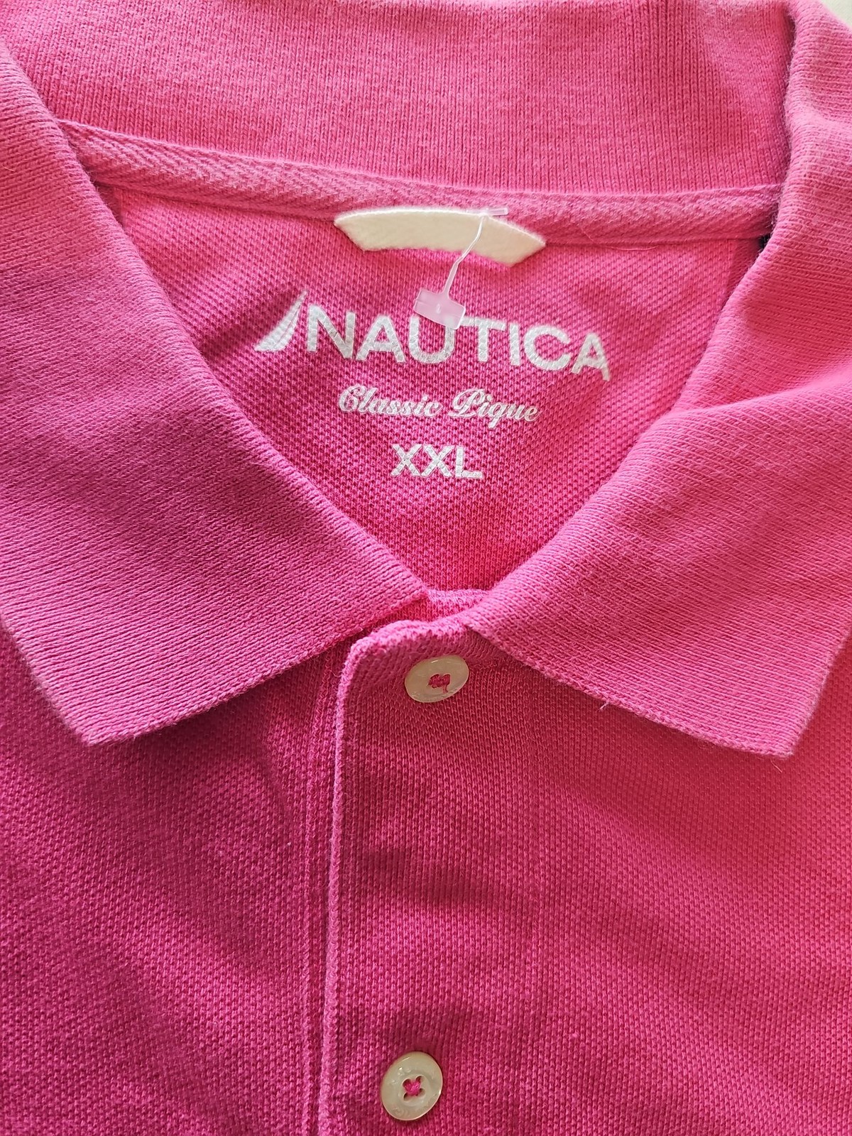 Nautica Classic Pique Polo Shirt XXL Bright Pink K673