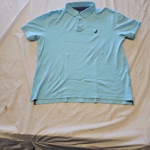 Nautica Sky Blue Classic Fit Short Sleeve Polo Shirt L K668