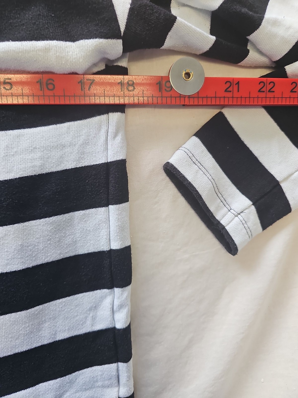 Tu Women's Black and White Striped Quarter-Zip Sweatshirt 377 - Image 10