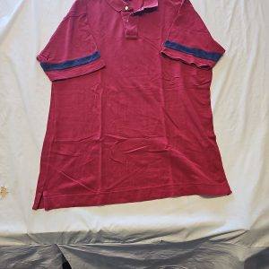 Vintage Nautica Red Short Sleeve Pique Polo Shirt XL K670