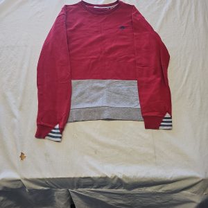 Adidas Originals Men's Colorblock Crewneck Sweatshirt - Red/Grey/Blue L L682