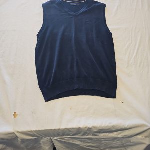 Maine New England Golf Navy Blue V-Neck Sweater Vest M L685
