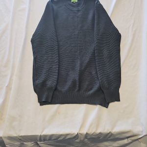 Gianni Feraud Limited Edition Charcoal Ribbed Texture Knit Jumper L L677