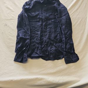 Gap Men's Navy Blue 100% Linen Long Sleeve Utility Shirt 381
