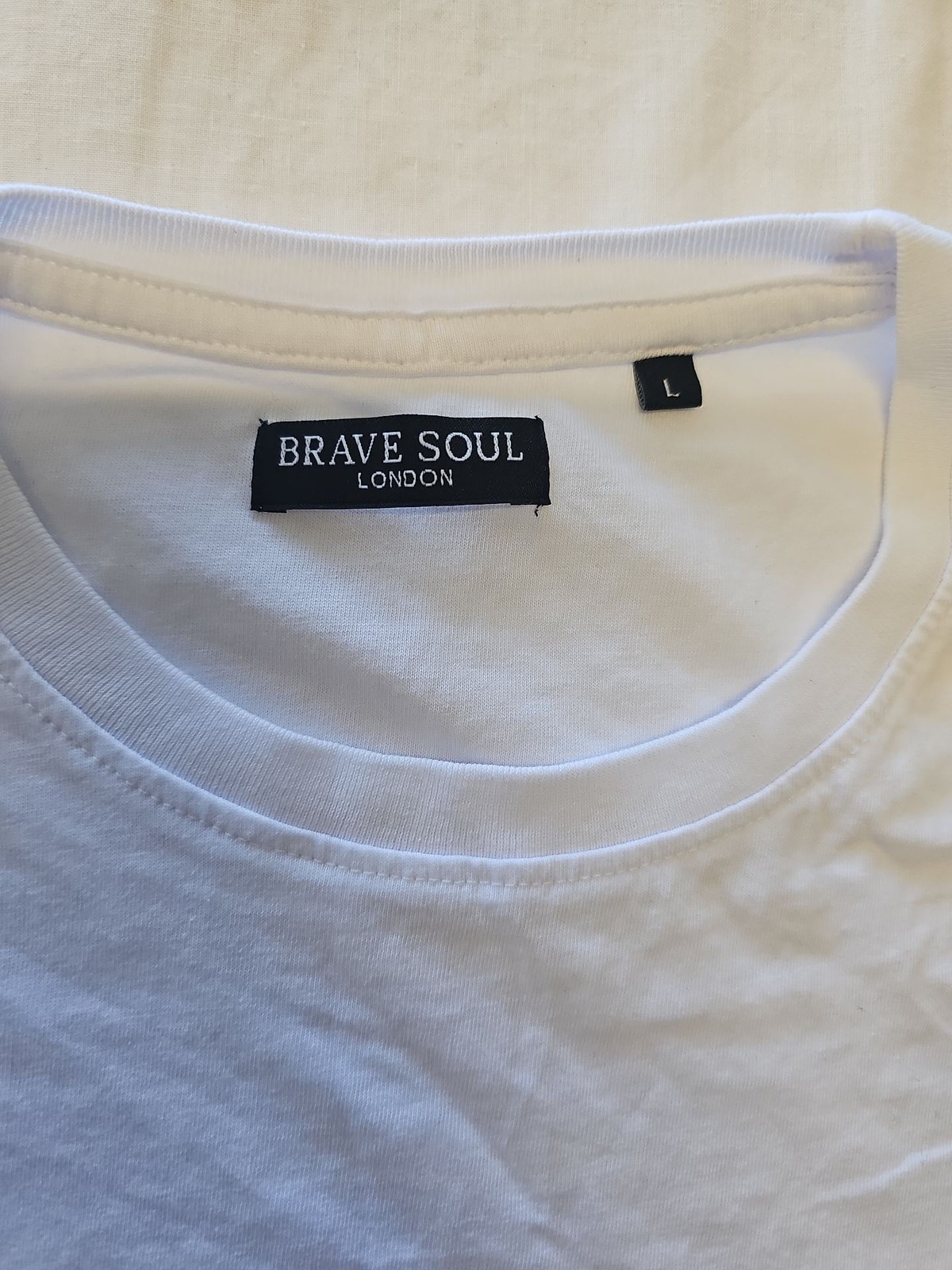 Brave Soul London Plain White T-Shirt – Size Large L678