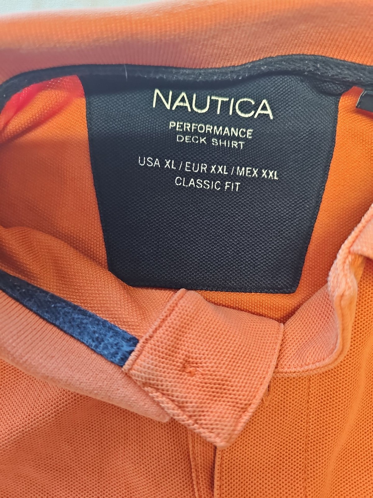 Nautica Performance Deck Polo Shirt – Burnt Orange – XL K666