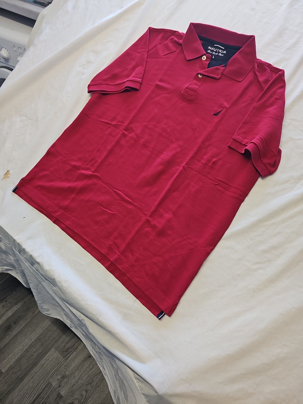 Nautica True Deck Shirt Red Polo – Size L K671