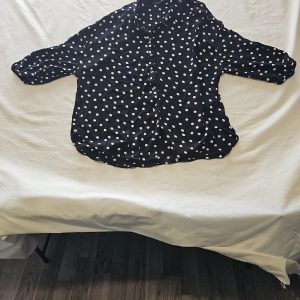 Next Black & White Polka Dot Button-Up Blouse - UK 10 N577