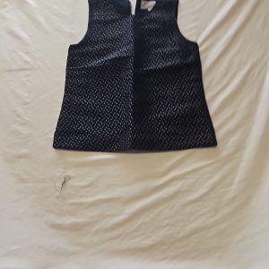 Jack Wills Black Metallic Star Print Sleeveless Top uk8 383