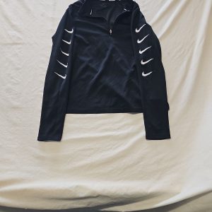 Nike Running Dri-FIT Half-Zip Long Sleeve Top with Arm Swooshes  395