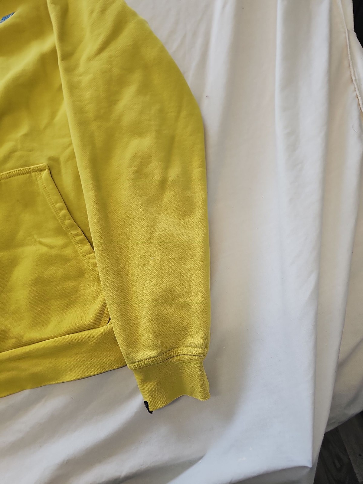 Vintage Nike Sportswear Pullover Hoodie in Vibrant Yellow 396 - Image 5